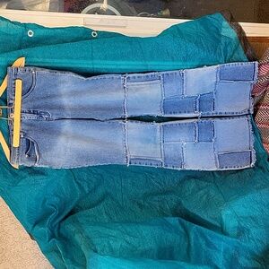 Vintage Y2K R4R Rave Patchwork JEANS Women's Flare Jeans Jr 9